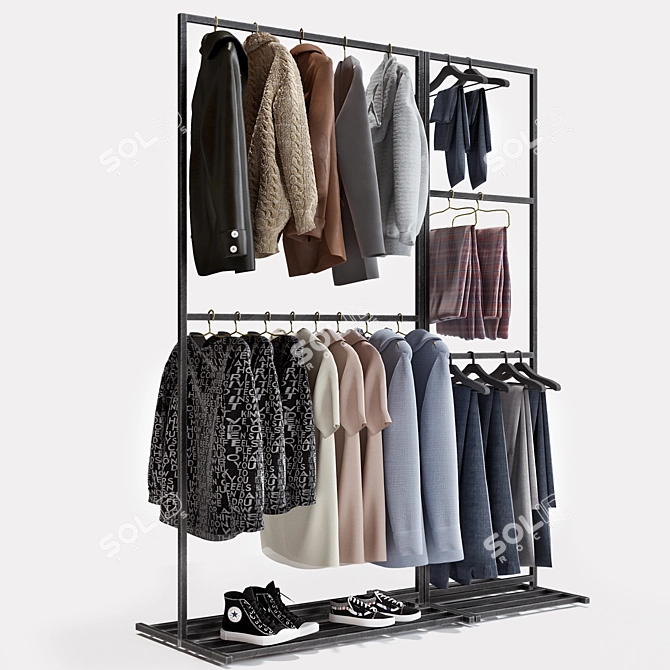 Sleek Store Hanger: Durable and Stylish 3D model image 2