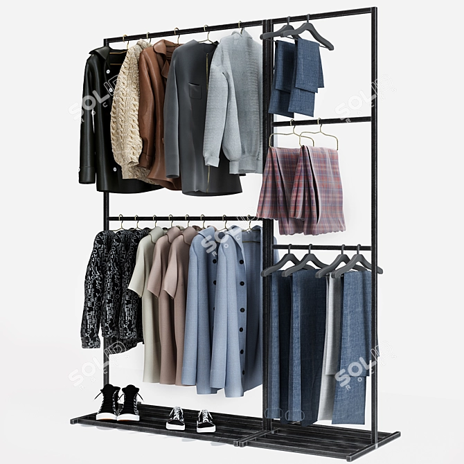 Sleek Store Hanger: Durable and Stylish 3D model image 3