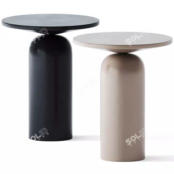 Elegant Martini Side Table 3D model image 1