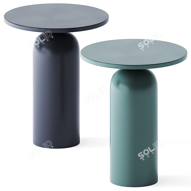 Elegant Martini Side Table 3D model image 2