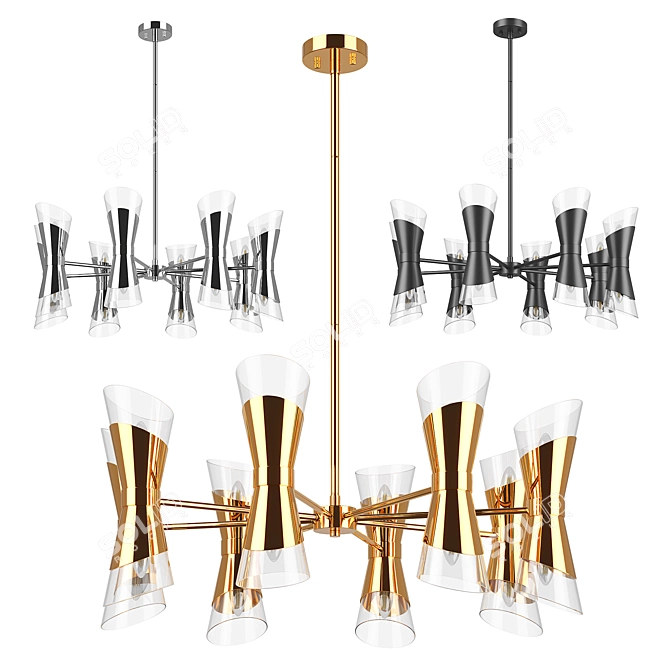 81716x Strato Lightstar Chandelier 3D model image 2