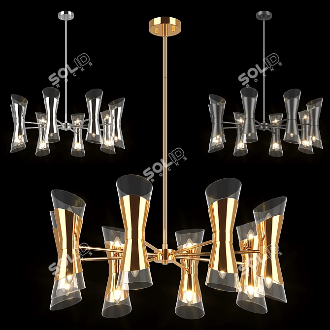 81716x Strato Lightstar Chandelier 3D model image 6