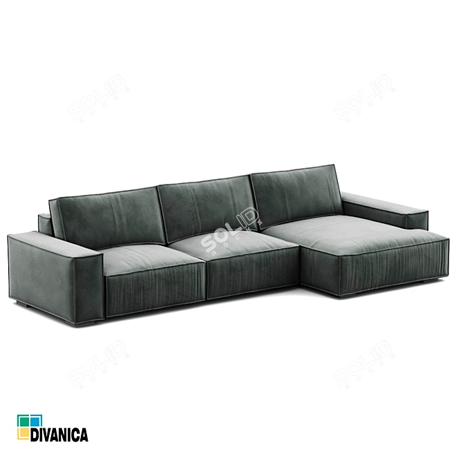 Milan Premium Corner Sofa 3D model image 1