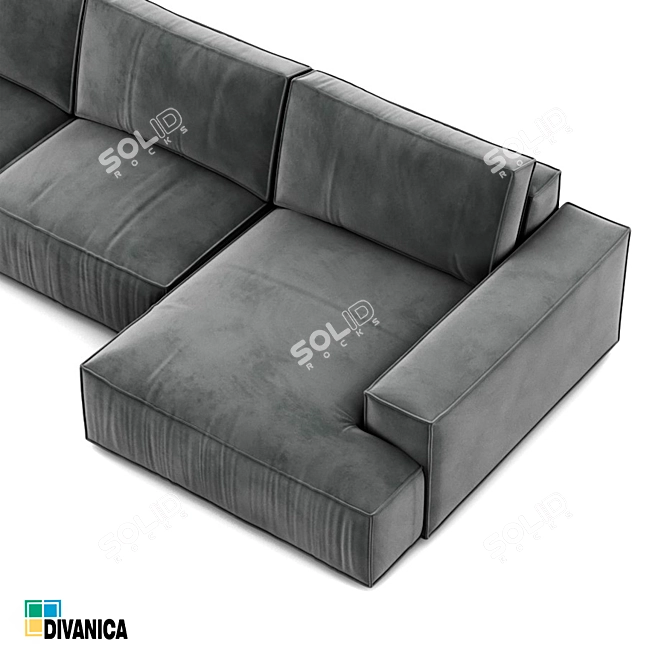 Milan Premium Corner Sofa 3D model image 3