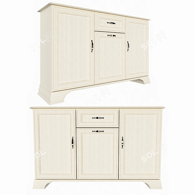 Tiffany 3D1S Chest of Drawers: Elegant Design 3D model image 1