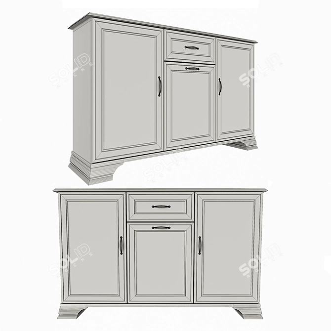 Tiffany 3D1S Chest of Drawers: Elegant Design 3D model image 2