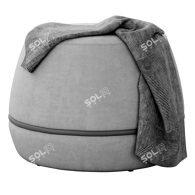 Kardiel Onvi 24 Fabric Ottoman 3D model image 2