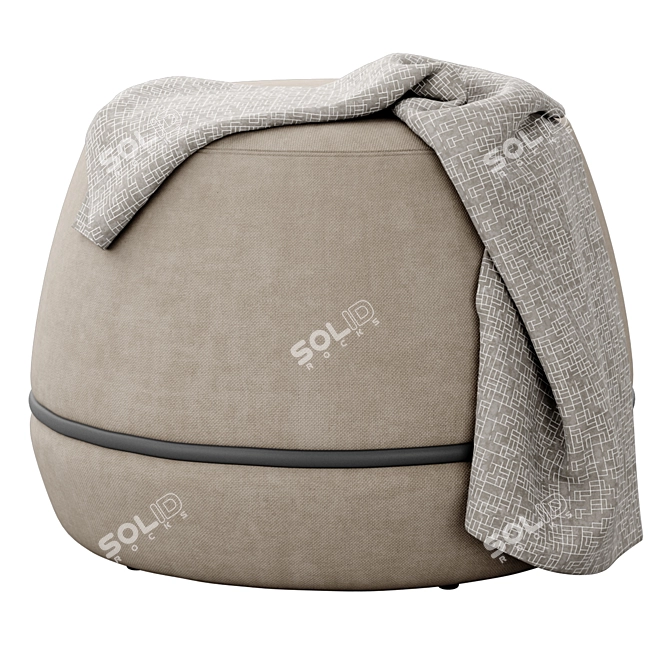 Kardiel Onvi 24 Fabric Ottoman 3D model image 3