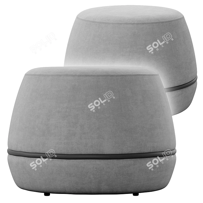 Kardiel Onvi 24 Fabric Ottoman 3D model image 5