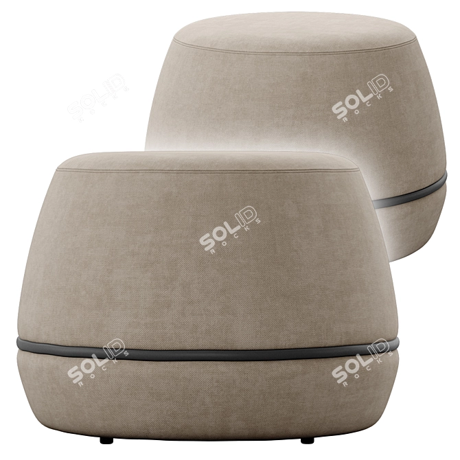 Kardiel Onvi 24 Fabric Ottoman 3D model image 6