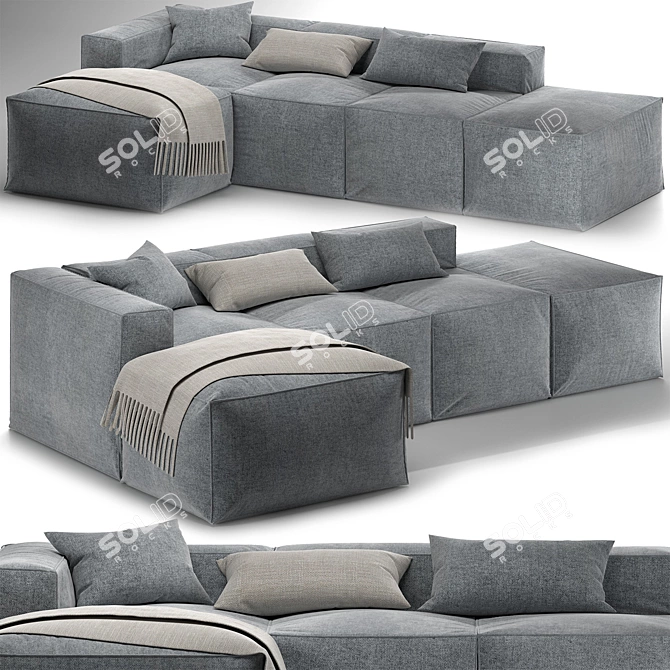 Hills Sofa: Stylish and Spacious 3D model image 2