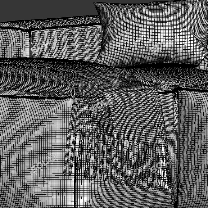 Hills Sofa: Stylish and Spacious 3D model image 3