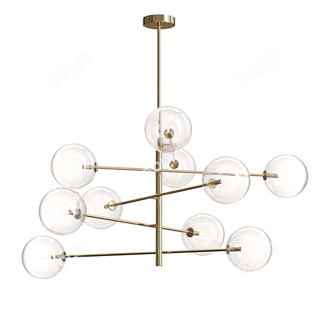 Bolle Hanging Lamp: Sleek Elegance 3D model image 1