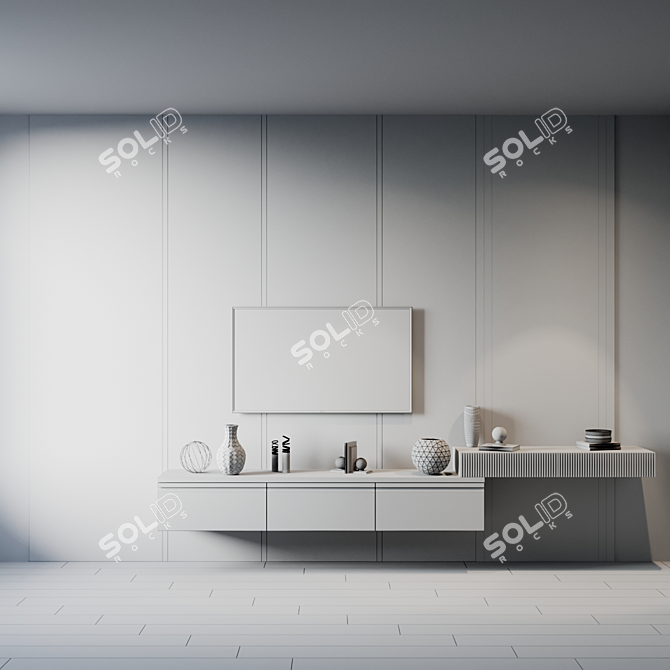 Title: Elegant TV Set 177 3D model image 5