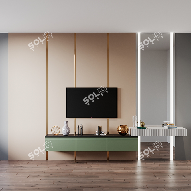 Title: Elegant TV Set 177 3D model image 6