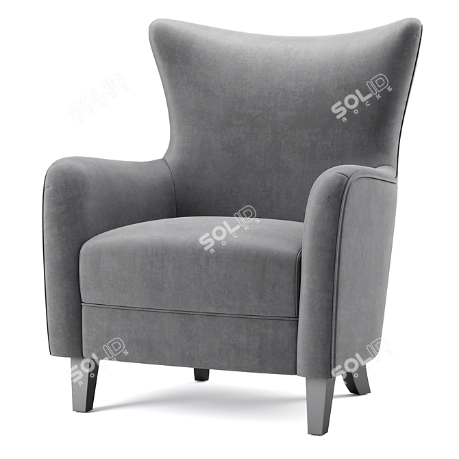 Arabella Floral Club Chair - Christopher Knight Home 3D model image 2