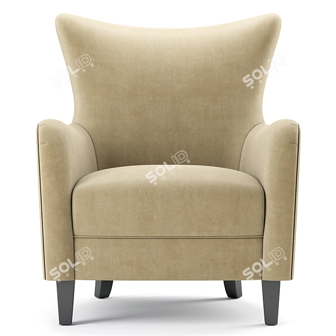 Arabella Floral Club Chair - Christopher Knight Home 3D model image 4