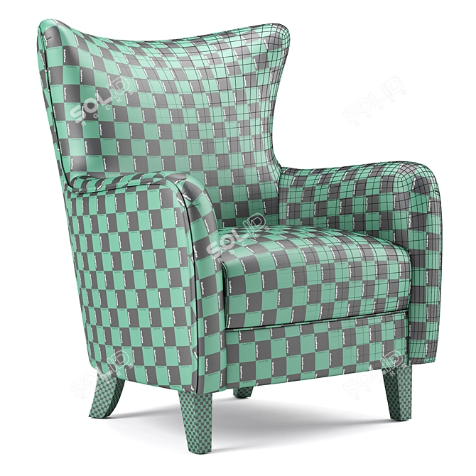 Arabella Floral Club Chair - Christopher Knight Home 3D model image 5