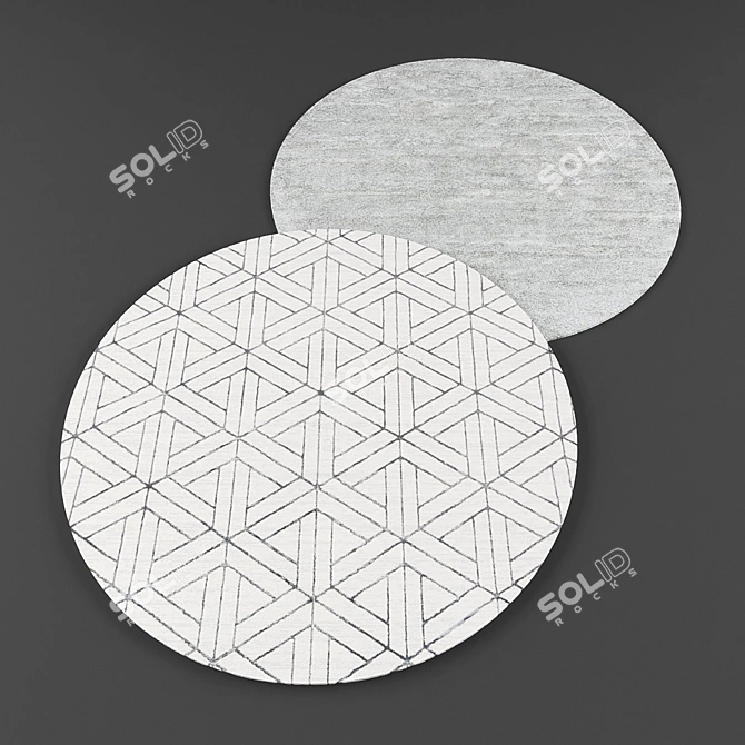 Modern Round Rug Collection 3D model image 2