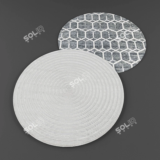 Modern Round Rug Collection 3D model image 3