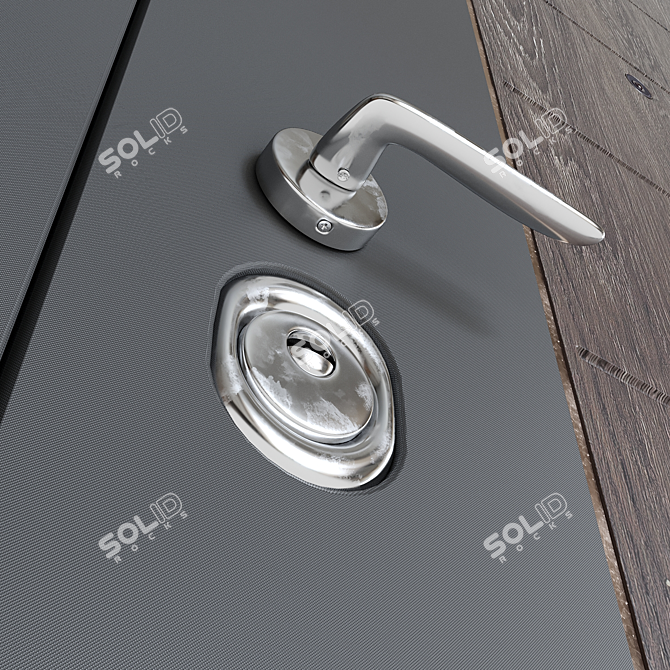 Title: Sleek Modern Entrance Door 3D model image 3