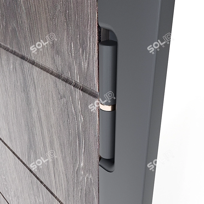 Title: Sleek Modern Entrance Door 3D model image 4