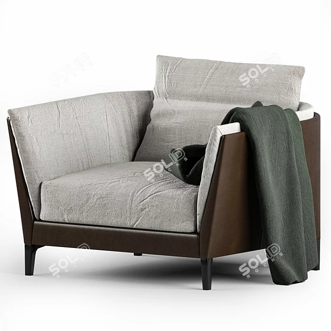 Versatile Modular Armchair 3D model image 1