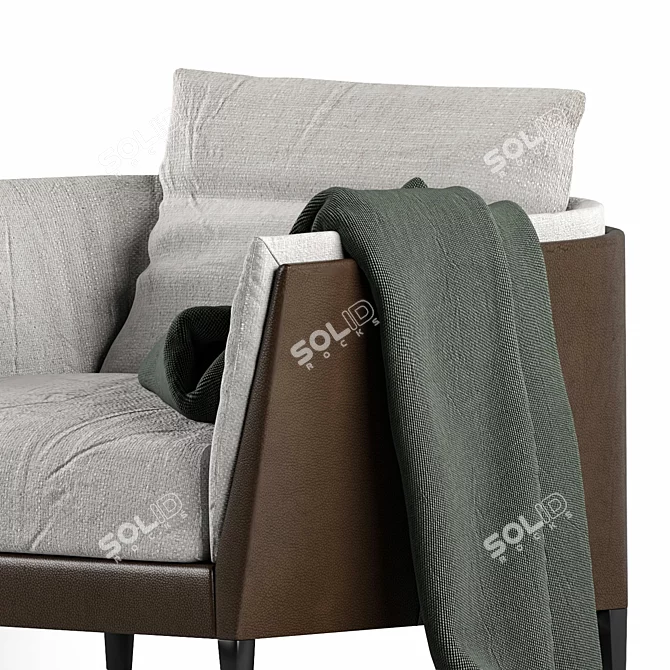 Versatile Modular Armchair 3D model image 3