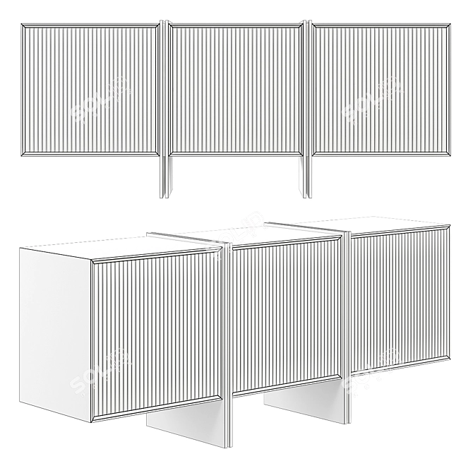 Contemporary Sideboard Ripas: Sleek and Functional 3D model image 4