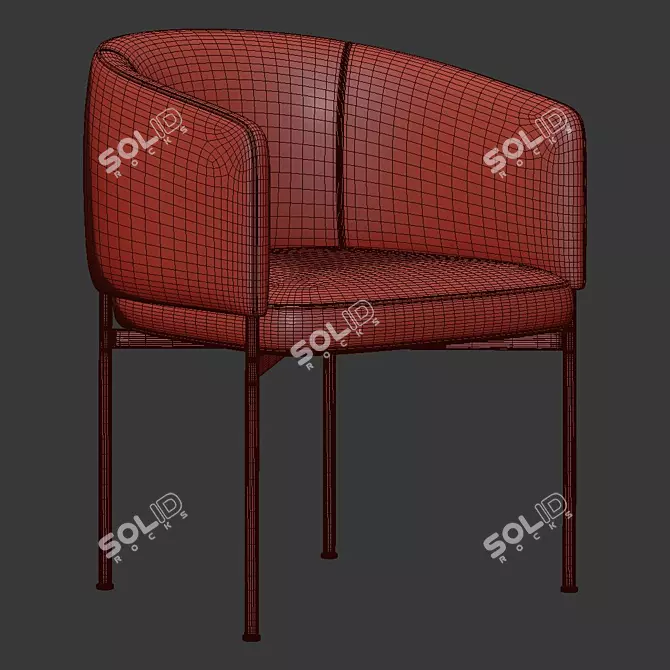 Sleek Bonnet Dining Chair: Timeless Elegance 3D model image 5