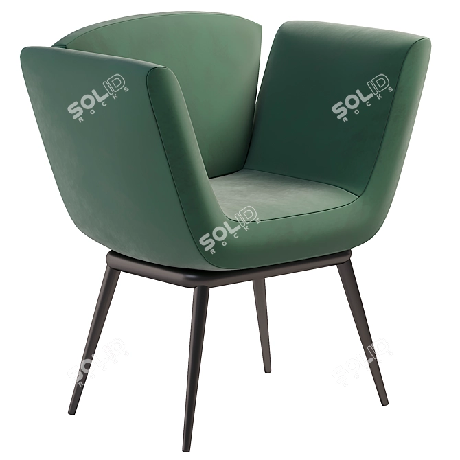 Modern Armchair with 3DMax 2014 3D model image 1