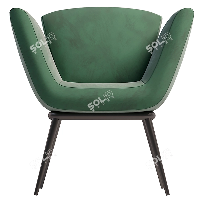 Modern Armchair with 3DMax 2014 3D model image 2