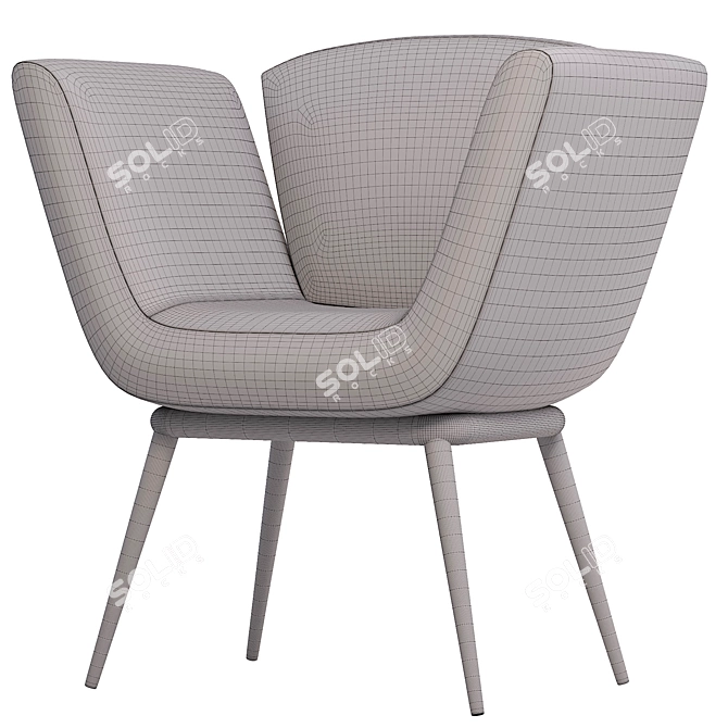 Modern Armchair with 3DMax 2014 3D model image 6