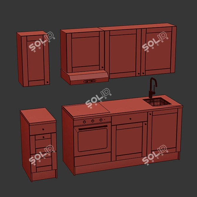 IKEA Kitchen #7: Modern and Versatile 3D model image 4