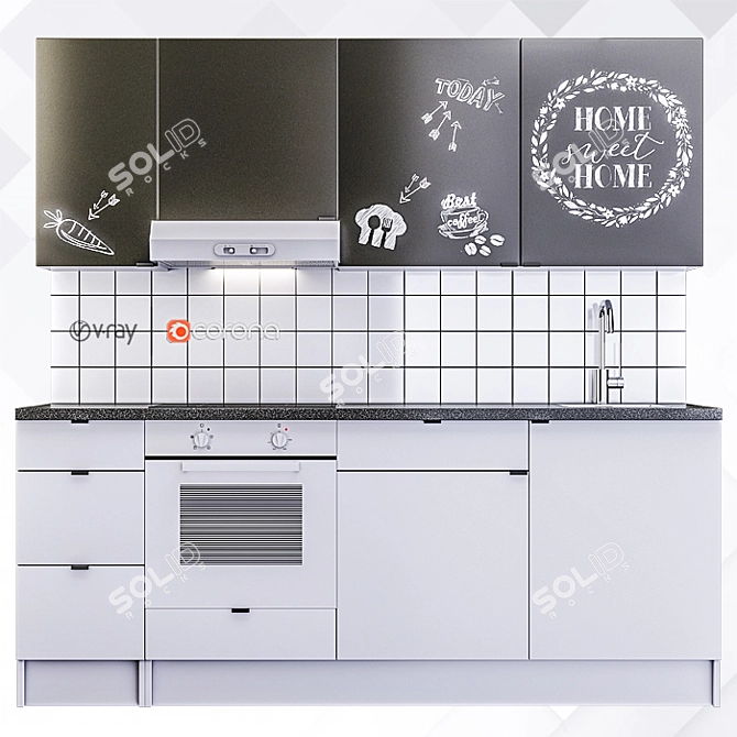 Sleek IKEA Kitchen #10 - V-Ray/Corona Render 3D model image 2