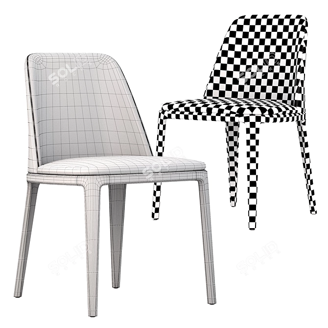 Elegant POLIFORM Grace Chair 3D model image 4