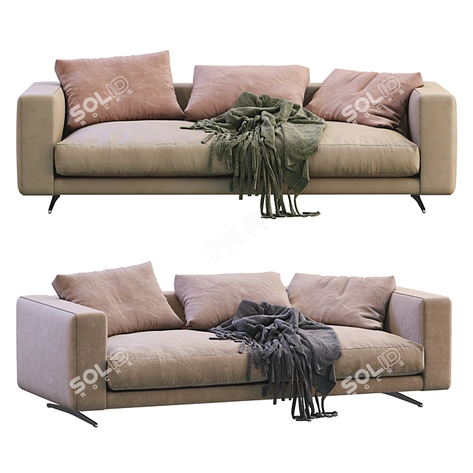 Modern Flexform Campiello Sofa 3D model image 1