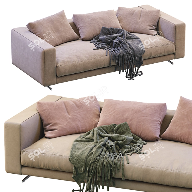 Modern Flexform Campiello Sofa 3D model image 2