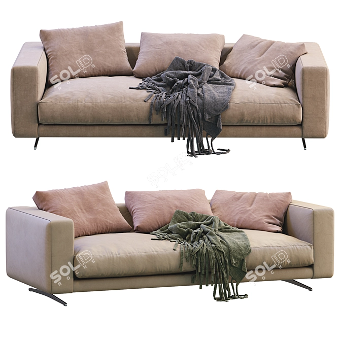 Modern Flexform Campiello Sofa 3D model image 5