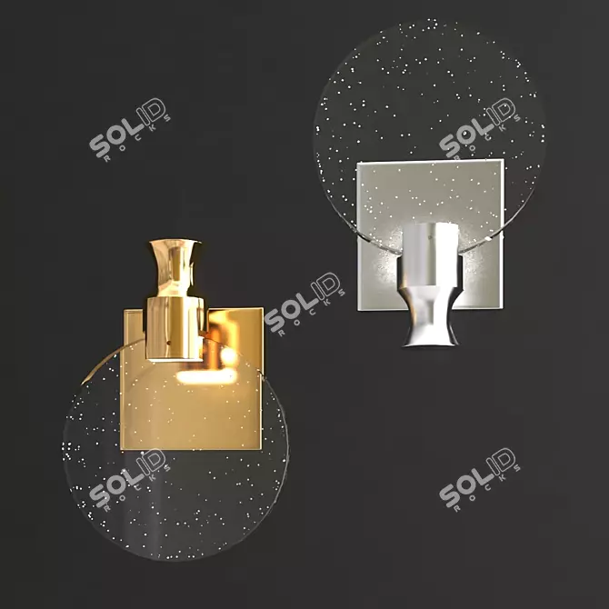 Elegant Crystal Wall Sconce 3D model image 2