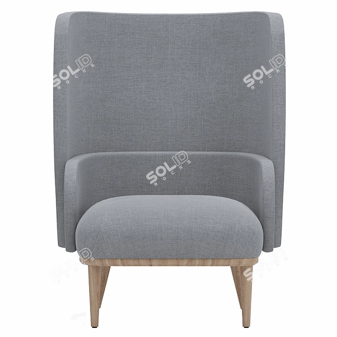 Elegant Copenhagen Wing Chair: Stylish, Comfortable, and High-Quality 3D model image 2