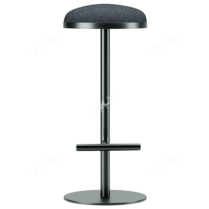 Modern Bar Stool, Medium Height 3D model image 1