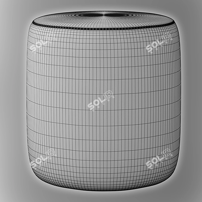 Cozy Boucle Ottoman by Kardiel 3D model image 4