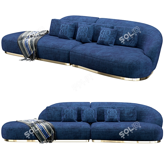 Grilli Space Sofa: Stylish, Versatile, and Luxurious 3D model image 1