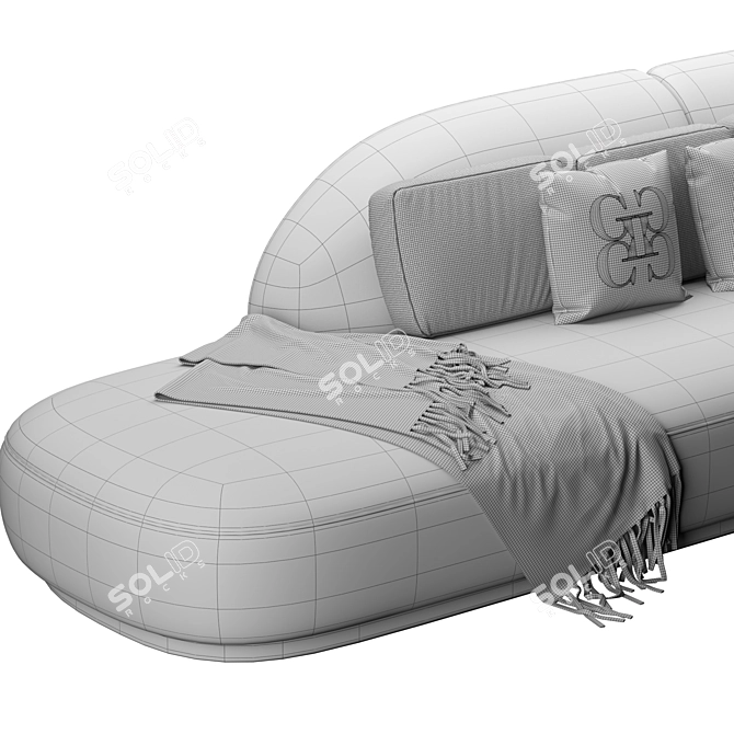 Grilli Space Sofa: Stylish, Versatile, and Luxurious 3D model image 7