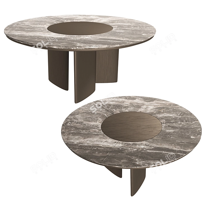Elegant Round Dining Table 3D model image 2