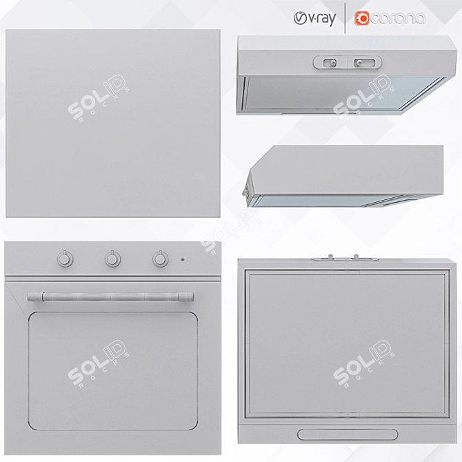 IKEA Household Appliance Set 3D model image 2