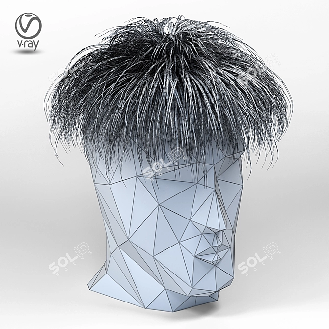 Adan Stone Face Planter 3D model image 4