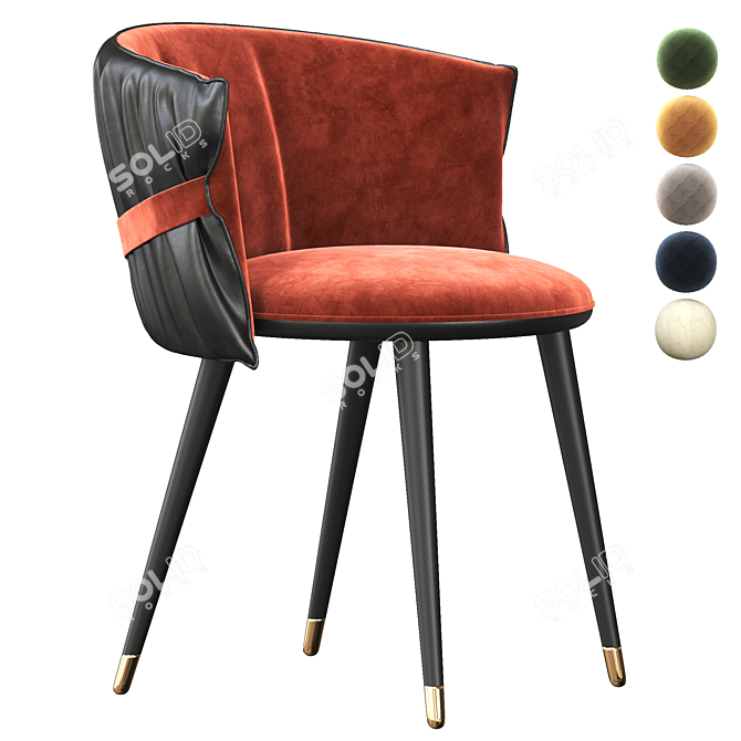 Sleek Kinter Armchair 3D model image 1