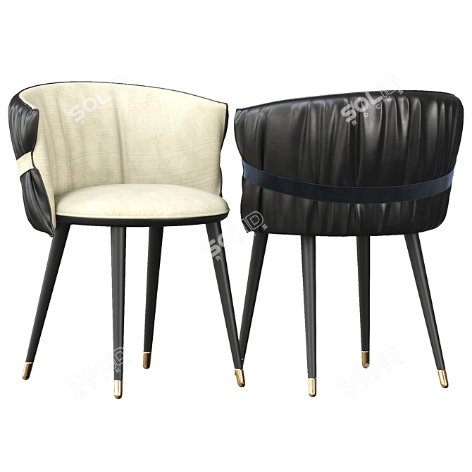 Sleek Kinter Armchair 3D model image 3